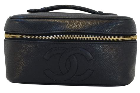 chanel makeup bag black|chanel makeup bag for sale.